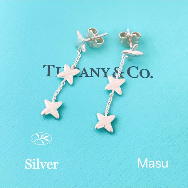 希少美品TIFFANY&Co.ティファニーフリンジ X 3キス揺れるピアス ...