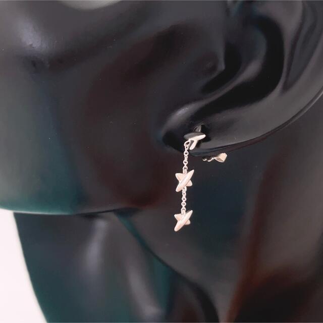 Tiffany & Co.(ティファニー)の希少美品TIFFANY&Co.ティファニーフリンジ　X 3キス揺れるピアス レディースのアクセサリー(ピアス)の商品写真