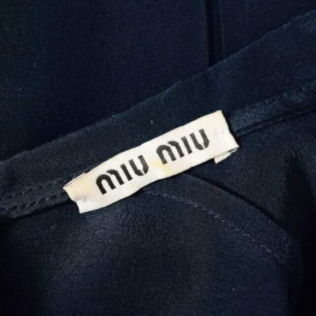 miu miu バックボタン シルクブラウス