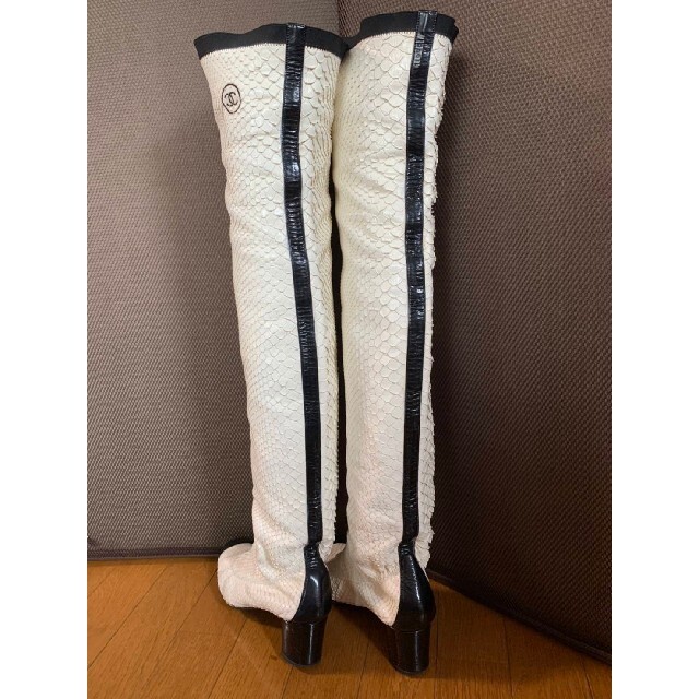 CHANEL シャネル ニーハイブーツ レザー CHANEL シャネル ニーハイブーツ レザー