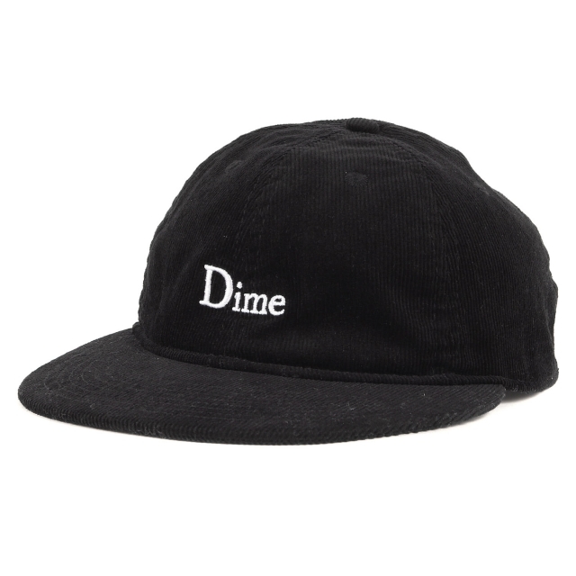 Dime ダイム キャップ ロゴ 刺繍 コーデュロイ 6パネルキャップ Classic Corduroy Cap ブラック 黒 帽子 【メンズ】【美品】