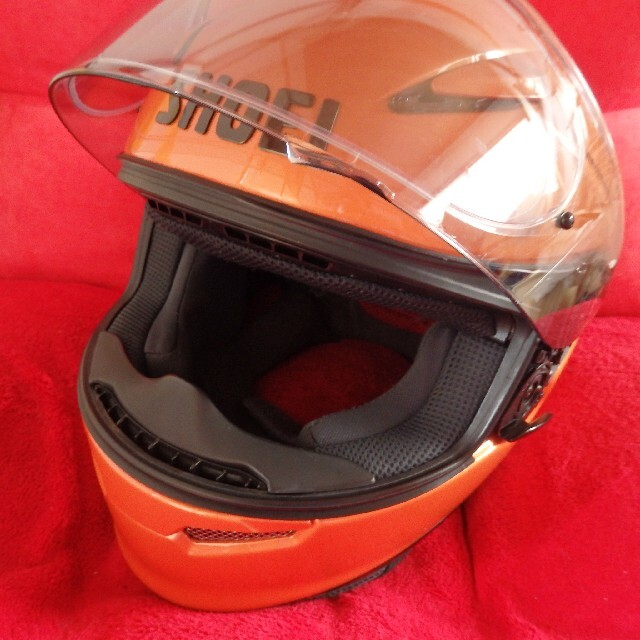 SHOEI】 Z-6 フルフェイスヘルメット Mサイズ オレンジメタリックの 