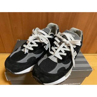 ニューバランス(New Balance)のnew balanceニューバランス992 ブラック×グレー26㎝スニーカー(スニーカー)