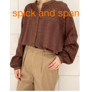 スピックアンドスパン(Spick & Span)の新品spick and spanブロイダーレースドルマンブラウス(シャツ/ブラウス(長袖/七分))