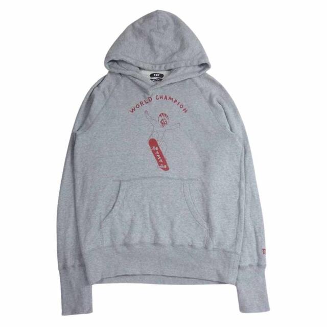 TMT ティーエムティー TSW-S2102 CALIFORNIA COTTON SWEAT HOODIE BABY SKATER スウェット フーディ パーカー グレー系 L約65cm身幅