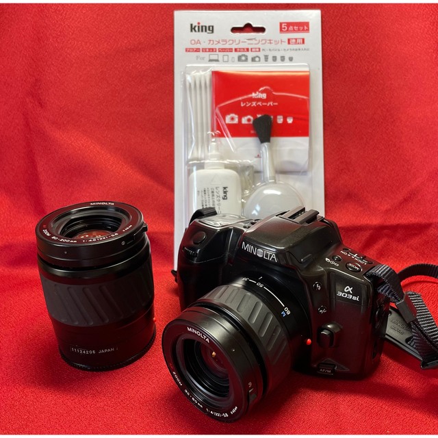 完動品 MINOLTA α303si フィルム 一眼レフカメラ ダブルレンズ