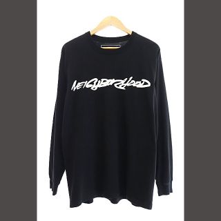 ネイバーフッド(NEIGHBORHOOD)のネイバーフッド xフューチュラ ラボラトリーズ クルー 長袖 Tシャツ S 黒(Tシャツ/カットソー(七分/長袖))