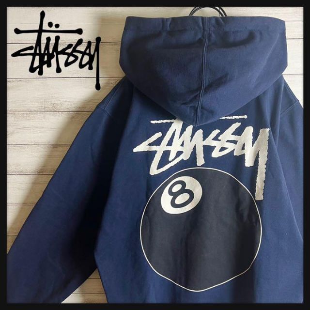 STUSSY - 【希少モデル】ステューシー 8ボール バックプリント パーカー入手困難の通販 by Flow's shop｜ステューシーならラクマ