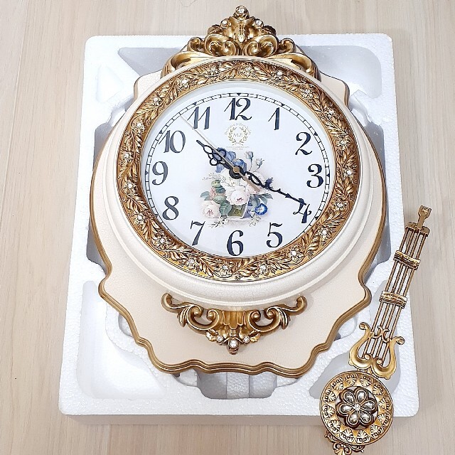 掛時計/柱時計アンティーク調　ヨーロピアン　プリンセスローズ　壁掛け時計