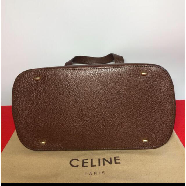 celine(セリーヌ)の【極美品】☆CELINE セリーヌ レザー ゴールド金具 ハンドバッグ　ブラウン レディースのバッグ(ハンドバッグ)の商品写真