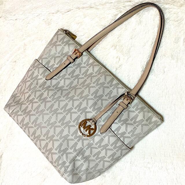 MICHAEL KORS マイケルコース トートバッグ　MK柄　ホワイト