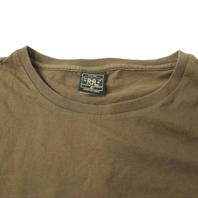 RRL(ダブルアールエル)のRRL ダブルアールエル S/S SOLID TUBE TEE クルーネックチューブTシャツ M ブラウン Double RL 半袖 丸胴 ソリッド トップス【中古】【RRL】 メンズのトップス(Tシャツ/カットソー(半袖/袖なし))の商品写真