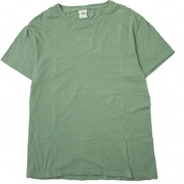 RRL(ダブルアールエル)のRRL ダブルアールエル S/S SOLID TUBE TEE クルーネックチューブTシャツ M グリーン Double RL 半袖 丸胴 ソリッド トップス【中古】【RRL】 メンズのトップス(Tシャツ/カットソー(半袖/袖なし))の商品写真