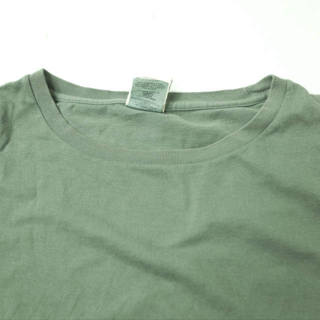 RRL(ダブルアールエル)のRRL ダブルアールエル S/S SOLID TUBE TEE クルーネックチューブTシャツ M グリーン Double RL 半袖 丸胴 ソリッド トップス【中古】【RRL】 メンズのトップス(Tシャツ/カットソー(半袖/袖なし))の商品写真