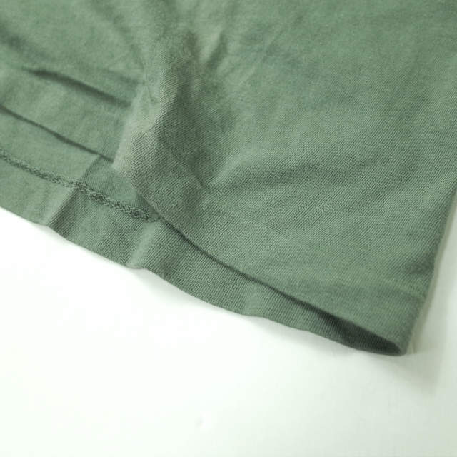 RRL(ダブルアールエル)のRRL ダブルアールエル S/S SOLID TUBE TEE クルーネックチューブTシャツ M グリーン Double RL 半袖 丸胴 ソリッド トップス【中古】【RRL】 メンズのトップス(Tシャツ/カットソー(半袖/袖なし))の商品写真