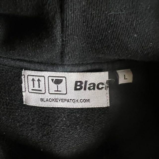 【超人気カラー】ブラックアイパッチ ビッグ刺繍 ロゴ入り パーカー 入手困難