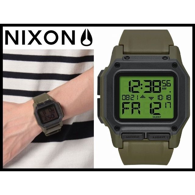 新品 ニクソン レグルス カーキ A1180-3100 サープラス 腕時計 ③