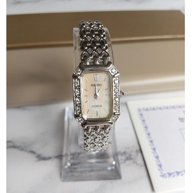 さらに SEIKO - セイコーエクセリーヌ 6Pダイヤ レディースクォーツの