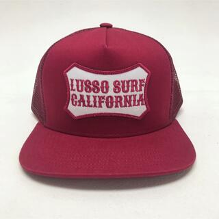 スタンダードカリフォルニア(STANDARD CALIFORNIA)のカリフォルニア系⭐︎LUSSO SURFボックスロゴ刺繍キャップ☆帽子　ボルドー(キャップ)