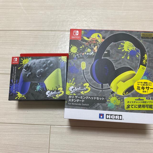 [新品未開封]スプラトゥーン3　ホリ　ゲーミングヘッドセット　プロコン　スプラ3ライセンス商品