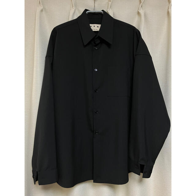 【未使用品】MARNI(マルニ) ウールシャツ サイズ44 BLACK