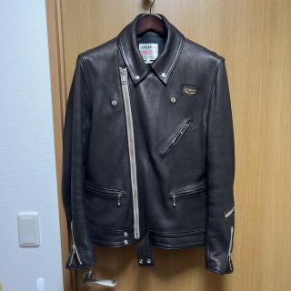 ルイスレザー(Lewis Leathers)のルイスレザー　リアルマッコイズ　ディアスキン　サイクロン　42 黒(ライダースジャケット)