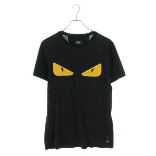 フェンディ(FENDI)のフェンディ 17AW FY0626 SV3 モンスターレザースタッズパッチTシャツ メンズ 46(Tシャツ/カットソー(半袖/袖なし))