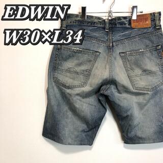 エドウィン(EDWIN)のEDWIN W30×L34 エドウィン　デニムハーフパンツ　ショートパンツ(ショートパンツ)