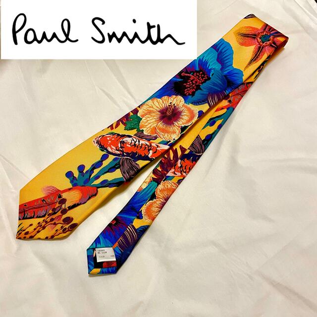 早い者勝ち　ポールスミス　人気の限定品　美品　高級ネクタイ　総柄　錦鯉　シルク