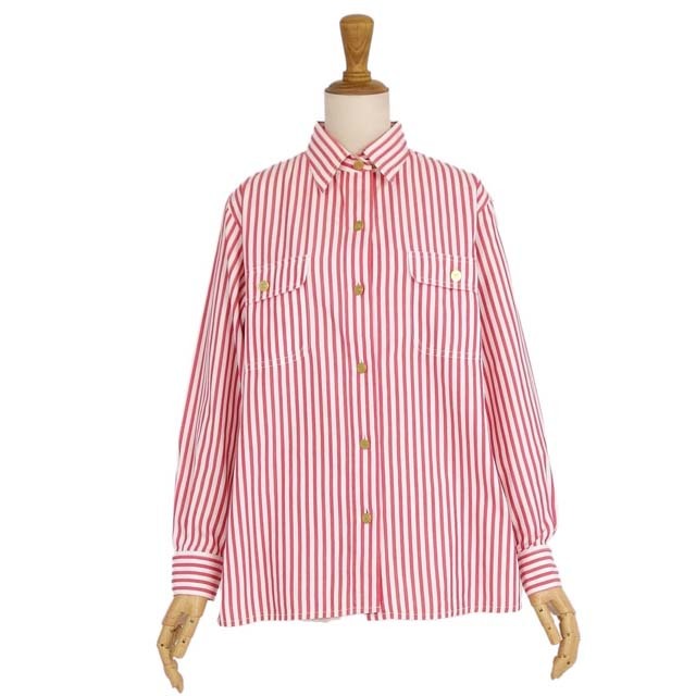 CHANEL - Vintage シャネル シャツ ブラウス ストライプ ココ CHANEL - Vintage シャネル シャツ ブラウス ストライプ ココ