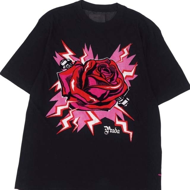 PRADA プラダ イタリア製 プリント 半袖 Tシャツ 総柄 カットソー