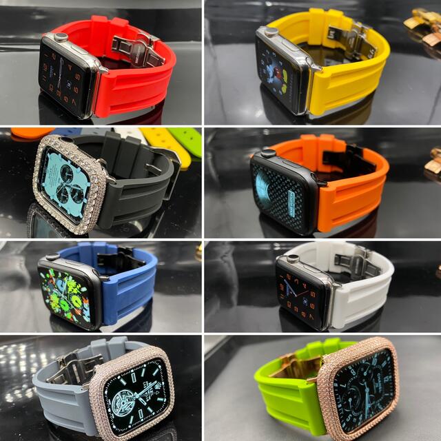 Apple Watch(アップルウォッチ)のアップルウォッチ用　極太ソリッドラバーベルト　Ｄバックル付き メンズの時計(ラバーベルト)の商品写真