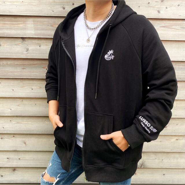 STUSSY(ステューシー)のストリート系女子⭐︎LUSSO SURF ビッグロゴパーカー　Sサイズ☆RVCA レディースのトップス(パーカー)の商品写真