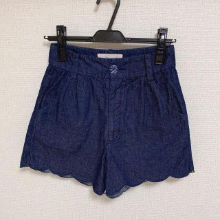 スナイデル(SNIDEL)のスカラップデニムショートパンツ(ショートパンツ)