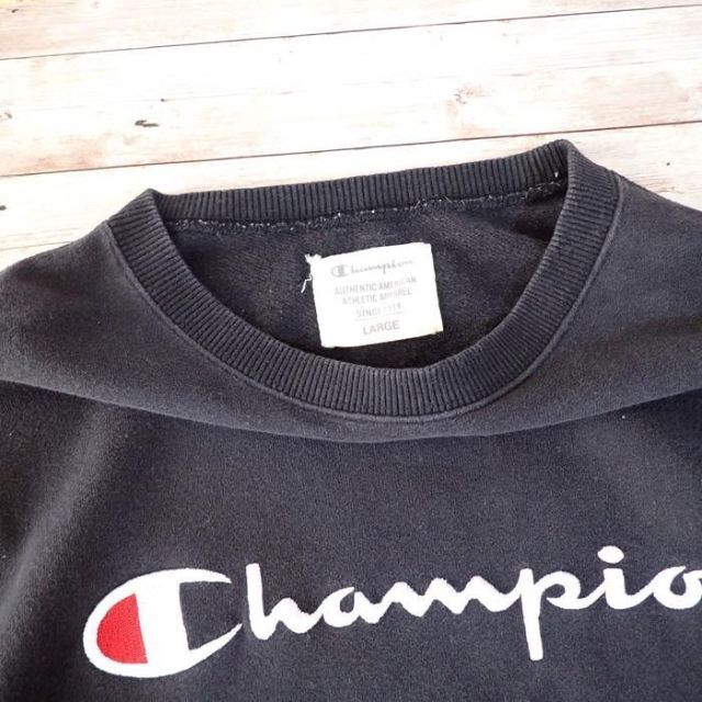 Champion(チャンピオン)のチャンピオン champion スウェット L 黒 古着 アメカジ ストリート メンズのトップス(スウェット)の商品写真