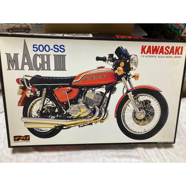 ナガノ　カワサキ500-SS マッハⅢ  古いキット　ポスター欠品