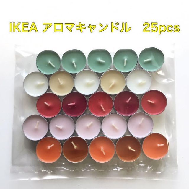 IKEA(イケア)のIKEA 癒しの5つの香り　アロマキャンドル　25pcs コスメ/美容のリラクゼーション(キャンドル)の商品写真