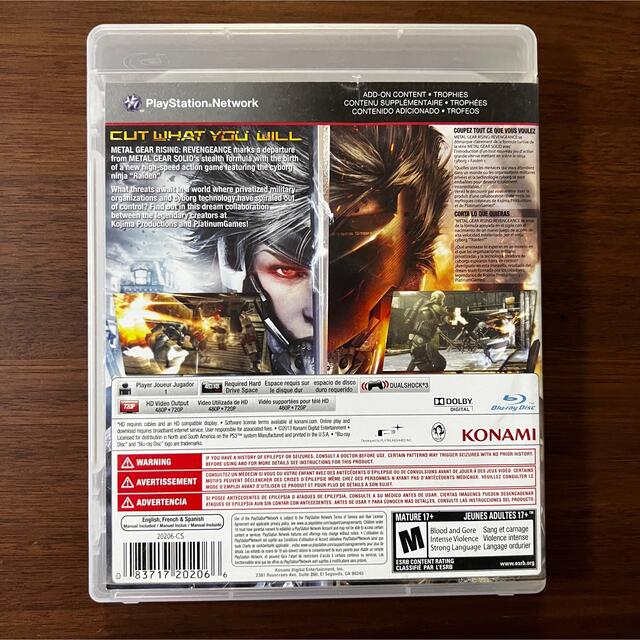 PlayStation3(プレイステーション3)の[PS3] Metal Gear Rising [US Version] エンタメ/ホビーのゲームソフト/ゲーム機本体(家庭用ゲームソフト)の商品写真