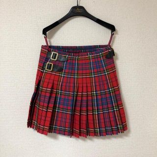 ヴィヴィアンウエストウッド(Vivienne Westwood)のワールズエンド キルト レッド(ひざ丈スカート)