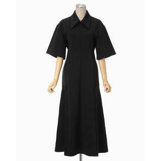 マメ(mame)のDouble-Layer Stripe Jersey Dress black(ロングワンピース/マキシワンピース)