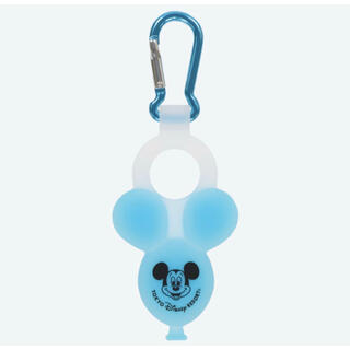 ディズニー(Disney)の新品　ディズニーリゾート ミッキー バルーン カラビナ ボトルホルダー付　水色(キャラクターグッズ)