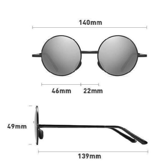 ファッション通販 折りたたみ 調光サングラス 丸メガネ 偏光 黒フレーム 紫外線で変色 UVカット