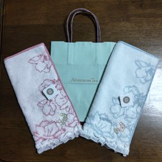 アフタヌーンティー(AfternoonTea)のアフタヌーンティー 抗菌フラワーラインミニタオル 2枚セット(ハンカチ)