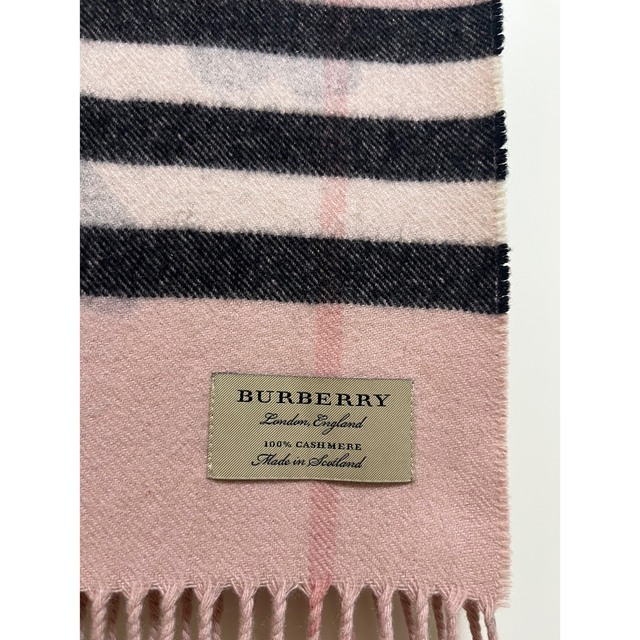 BURBERRY - BURBERRY バーバリー マフラー カシミア100% ピンク