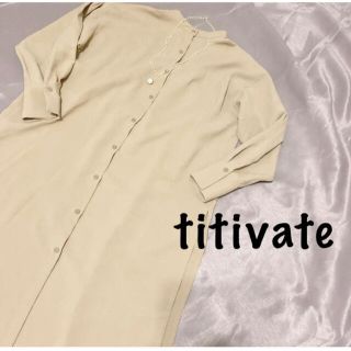 ティティベイト(titivate)の【titivate】ロングワンピース ベージュ(ロングワンピース/マキシワンピース)