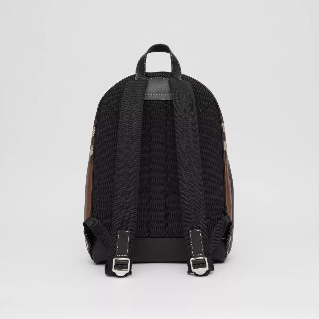 22SS CHECK AND LEATHER BACKPACK