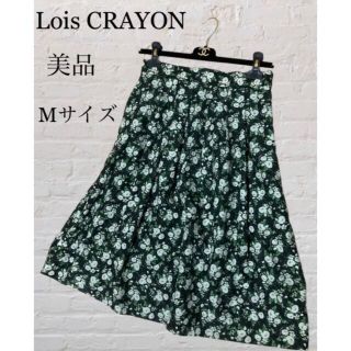 ロイスクレヨン(Lois CRAYON)の美品 ロイスクレヨンLois CRAYON  膝下スカート 花柄 総柄 Mサイズ(ひざ丈スカート)