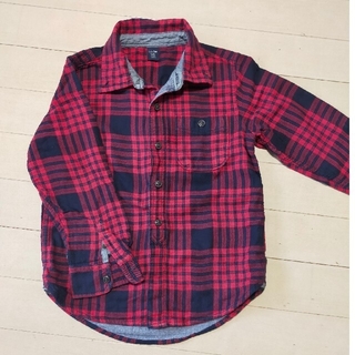ベビーギャップ(babyGAP)のMIZUKI様専用　美品　GAP　長袖シャツ　チェック　デニム　110サイズ(Tシャツ/カットソー)