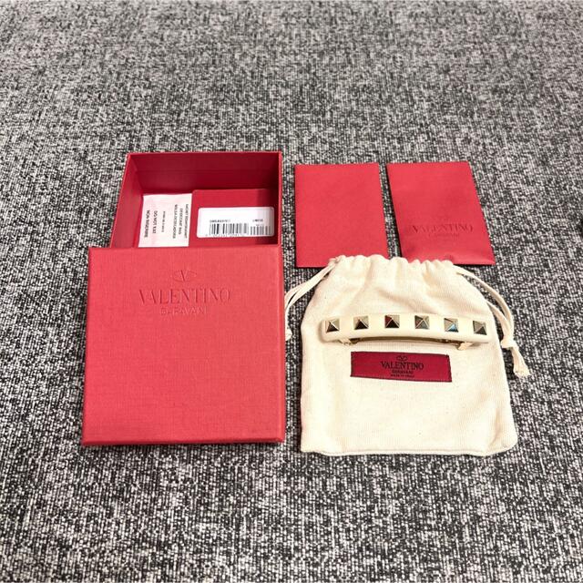 ＊新品未使用＊ VALENTINO ヴァレンティノ　スタッズ　バレッタ　ホワイト