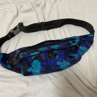 プラダ(PRADA)のprada waist bag blue camo(ウエストポーチ)